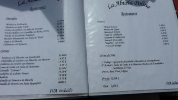 La Abuela Polina menu