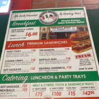 Merante Brothers Italian American Market menu