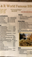 R&r World Famous Bbq menu