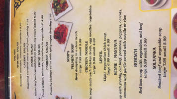 Euroasia menu