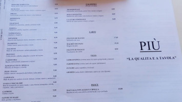 La Piu Bella menu