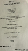 El Castillo menu