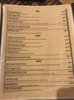 Rock A Bangkok menu