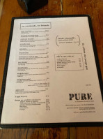 Pure Bistro menu