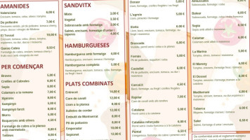 El Tossal menu