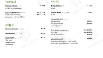 Sorgerhof menu