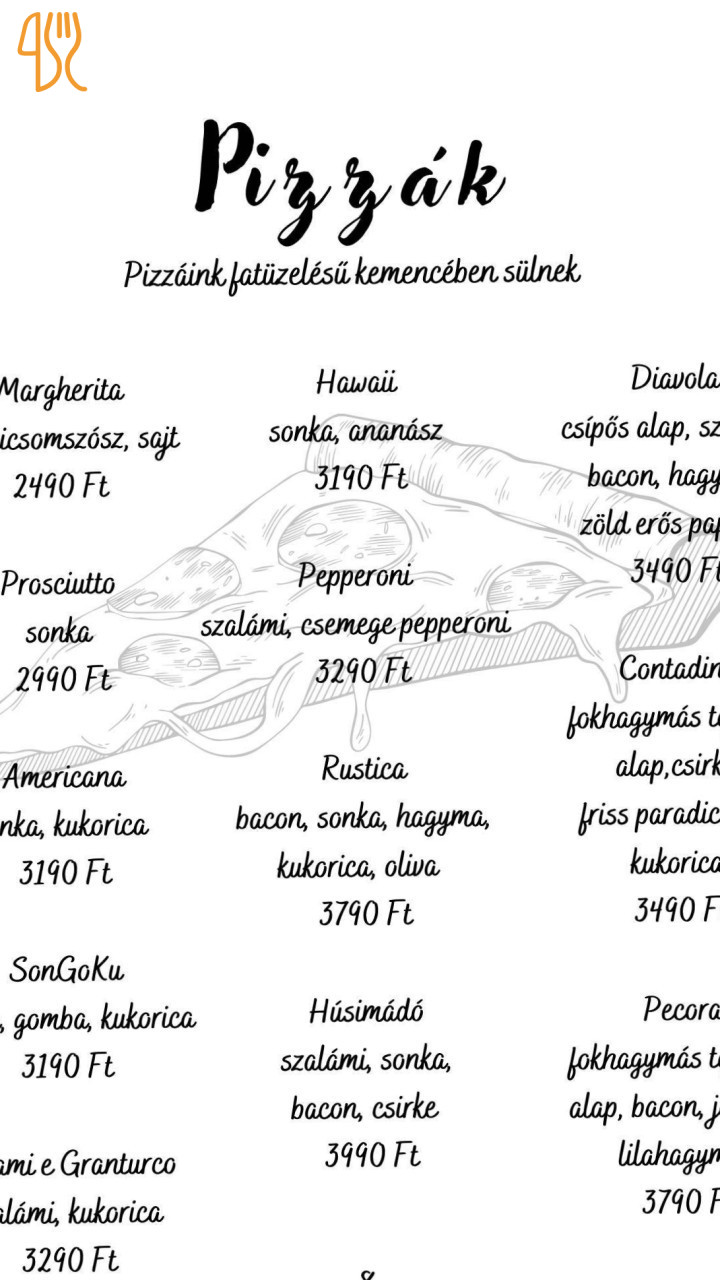 Pizza Pazza Étlap