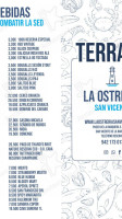 La Ostrería San Vicente menu