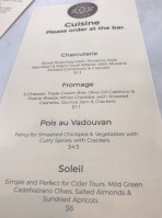 Saro Cider menu