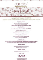 Carabí menu