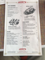 Jhony's Peruvian Cuisine menu