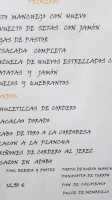 El Rincón De La Plaza menu