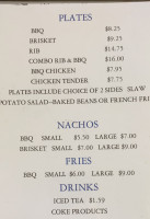 No Bones Bbq menu