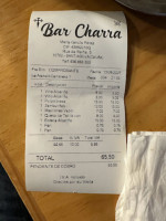 Charra menu