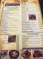 Cha Thai Bistro menu