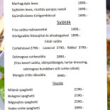 Szablya Etterem Étlap
