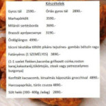 Szablya Etterem Étlap