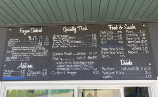 Timberlea Drive In menu