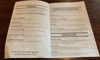 Lake Chelan Brewery menu