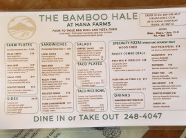 Hana Farms Roadside Stand, Pizza Oven And Bakery menu