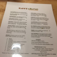 Happy Cactus Mexican Cocina menu