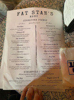 Fat Stan's Sports Pizzeria menu