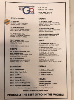 Gogreek menu