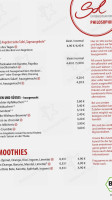 Sol Caffebar Vegifood menu