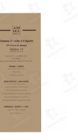 Amma Parque menu