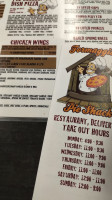 Formaggio's Pie Shack menu