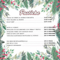 Pastiche menu