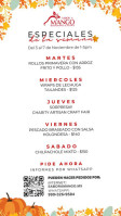 Sabor A Mango menu