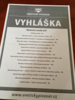 Únětický Pivovar A Pivovarská Restaurace menu