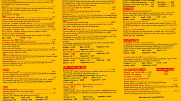 C K Chinese Food menu