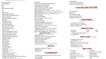 Aris Place menu