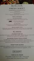 Rock Creek Tap and Grill East menu