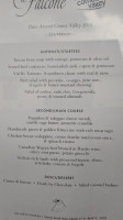 Il Falcone menu