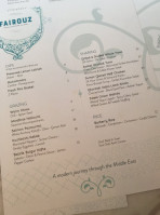 Black Thorn Cafe menu