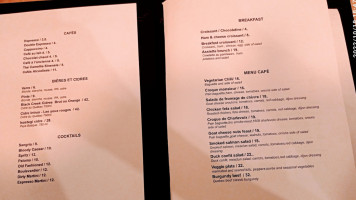 Chez Temporel menu