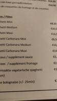 Cafe Op T Hoeksken menu