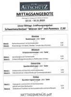 Gasthaus “zum Altschuetz” menu