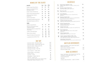 Range Lounge & Grill at Predator Ridge Resort menu