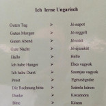 Rózsakert Vendéglő Étlap
