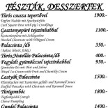 Bojtár Csárda Étlap