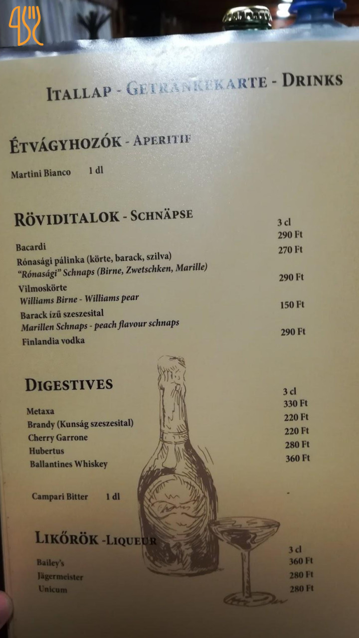 Sere's Kisvendeglo Étlap