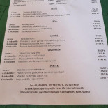 Szkaliczki Vendéglő Étlap