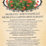 Muskátli Vendéglő Étlap