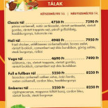 Hali-bár és Pizzéria étterem Étlap