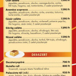Hali-bár és Pizzéria étterem Étlap