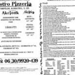 Silvestro Pizzéria Étlap